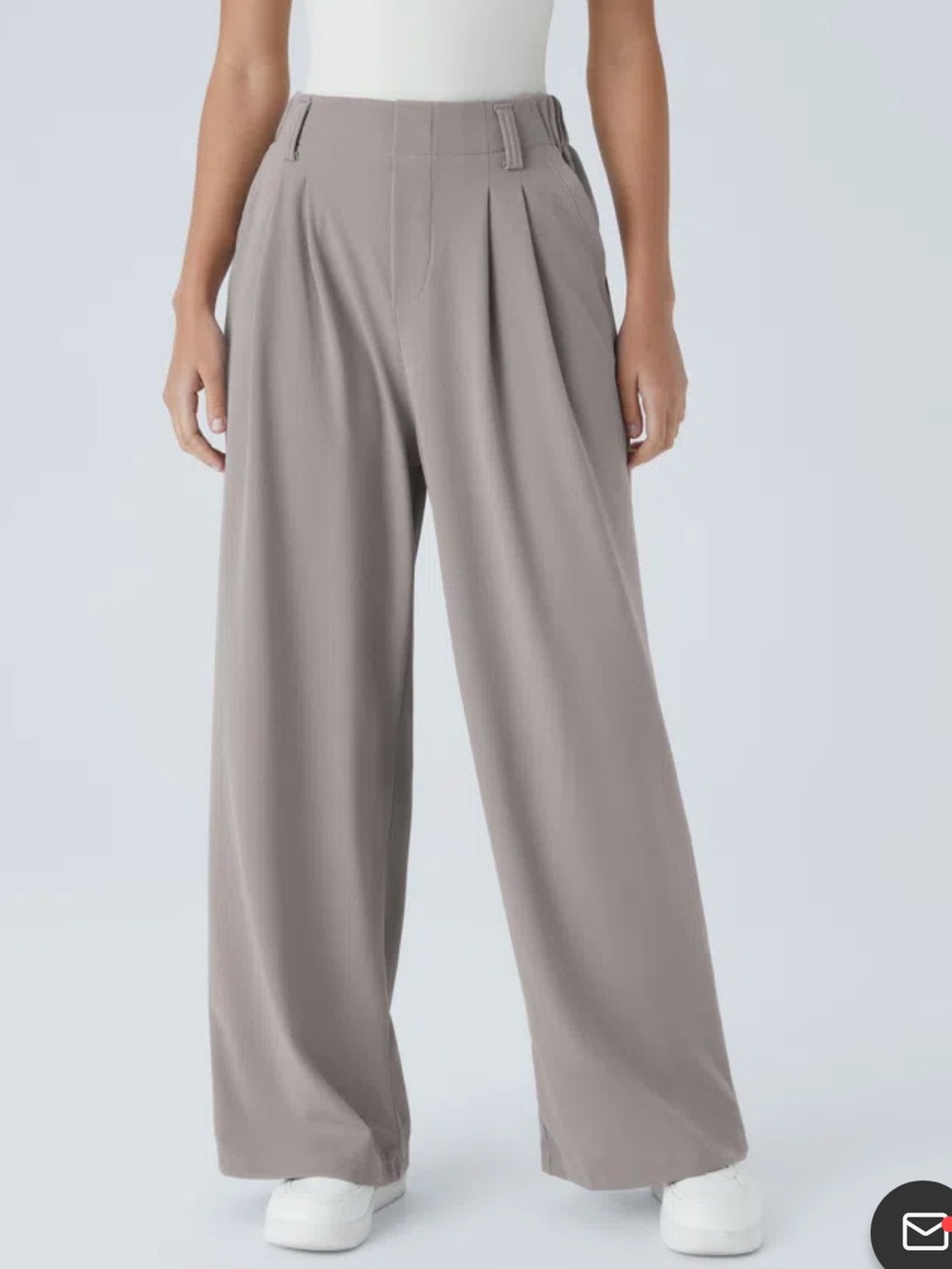 Halara Gray High Waisted Wide Leg Pants Size S short